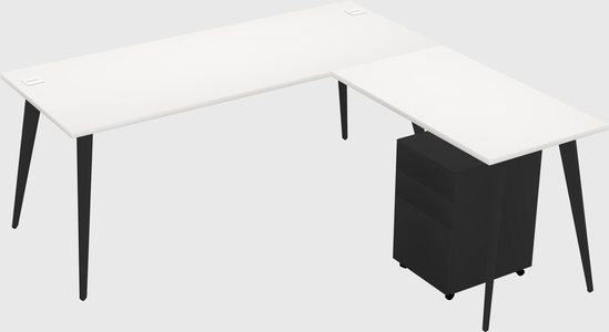 Modern L-shaped Office Desk