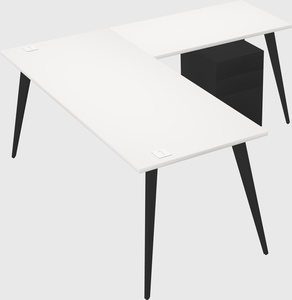 Modern l-shaped office desk