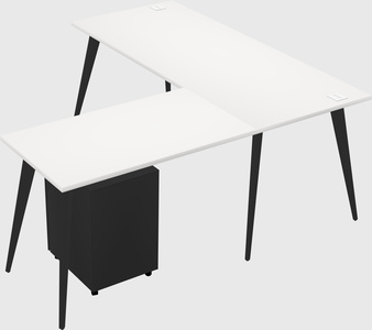Modern l-shaped office desk