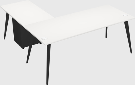 Modern l-shaped office desk