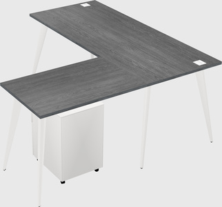 Modern l-shaped office desk