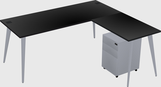 Modern L-shaped Office Desk