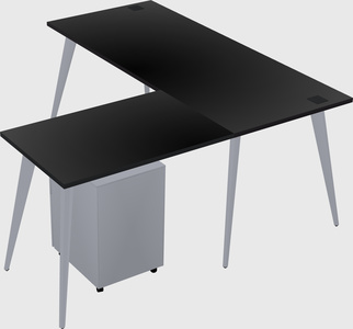 Modern l-shaped office desk