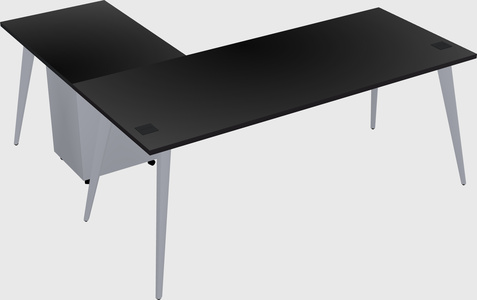 Modern l-shaped office desk