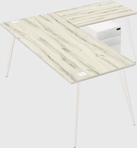 Modern l-shaped office desk
