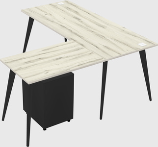 Modern l-shaped office desk