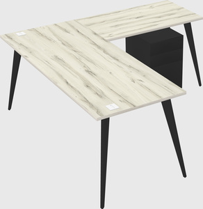 Modern l-shaped office desk