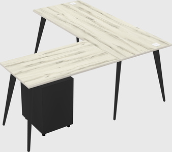 Modern l-shaped office desk
