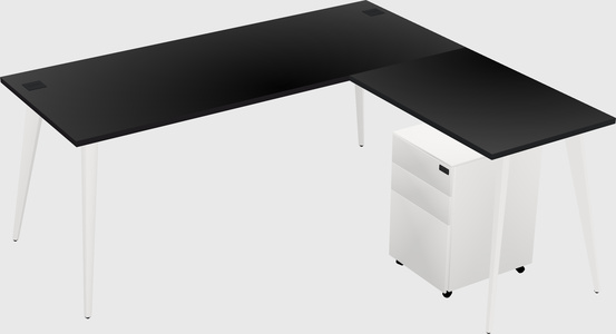 Modern L-shaped Office Desk