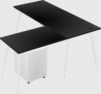 Modern l-shaped office desk