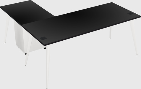 Modern l-shaped office desk