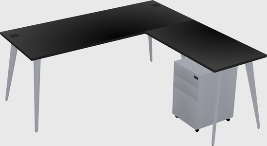 Modern L-shaped Office Desk