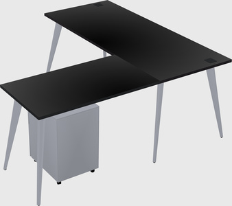 Modern l-shaped office desk