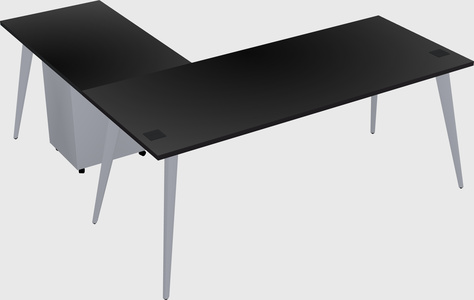 Modern l-shaped office desk