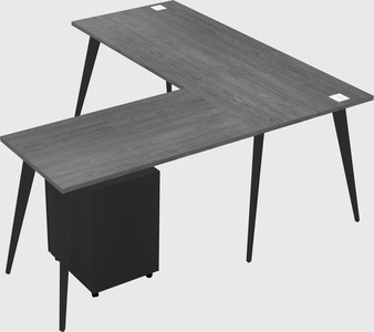 Modern l-shaped office desk