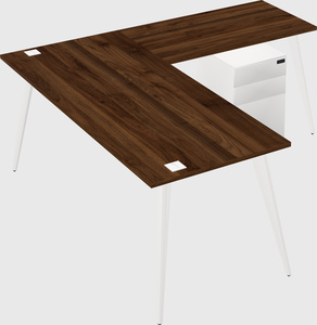 Modern l-shaped office desk