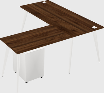Modern l-shaped office desk