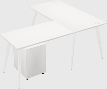 Modern l-shaped office desk