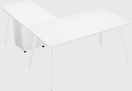 Modern l-shaped office desk