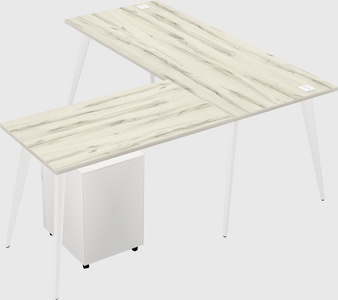 Modern l-shaped office desk