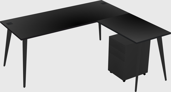 Modern L-shaped Office Desk