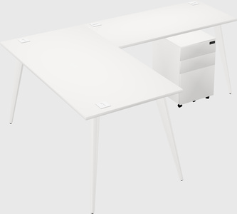Modern l-shaped office desk