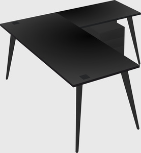 Modern l-shaped office desk