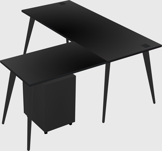 Modern l-shaped office desk
