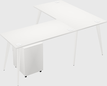 Modern l-shaped office desk