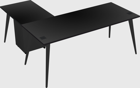 Modern l-shaped office desk