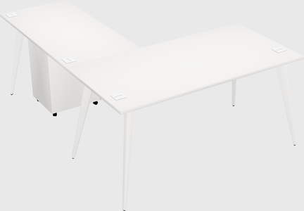 Modern l-shaped office desk
