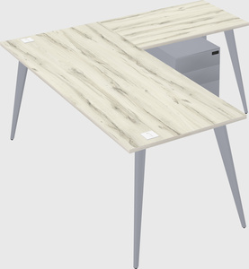 Modern l-shaped office desk