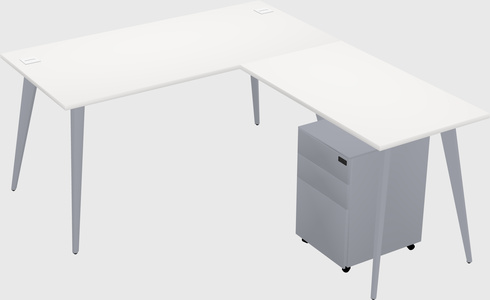 Modern L-shaped Office Desk