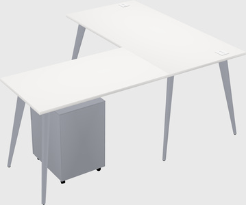 Modern l-shaped office desk