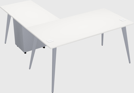 Modern l-shaped office desk