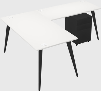 Modern l-shaped office desk