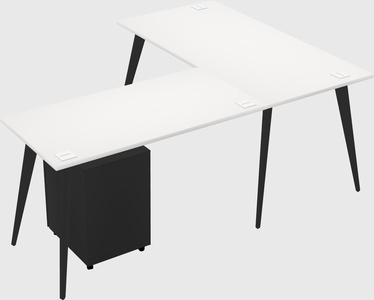 Modern l-shaped office desk