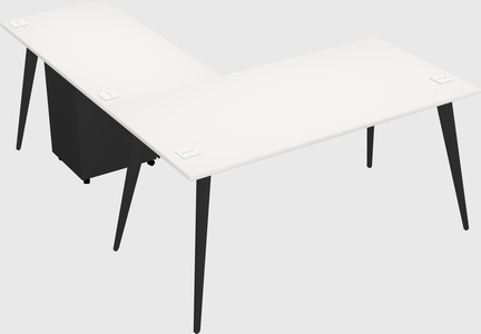 Modern l-shaped office desk