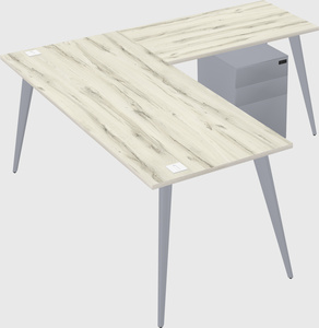 Modern l-shaped office desk