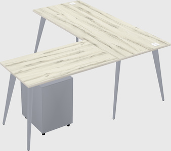 Modern l-shaped office desk
