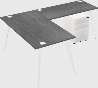 Modern l-shaped office desk