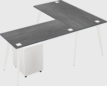 Modern l-shaped office desk