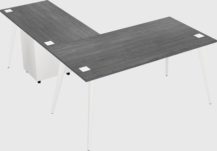 Modern l-shaped office desk