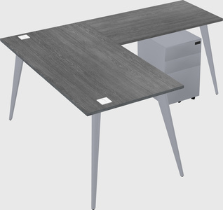 Modern l-shaped office desk