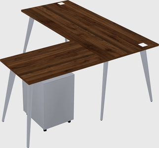 Modern l-shaped office desk
