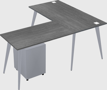Modern l-shaped office desk