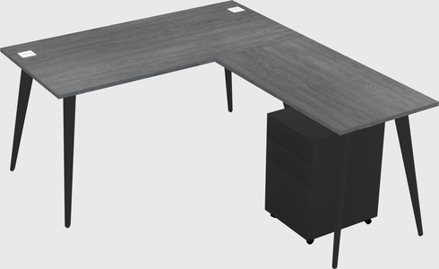 Modern L-shaped Office Desk