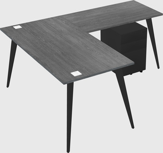 Modern l-shaped office desk
