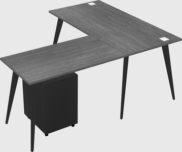 Modern l-shaped office desk