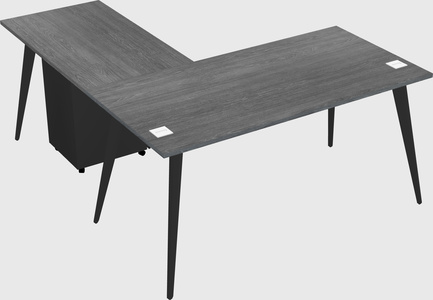 Modern l-shaped office desk